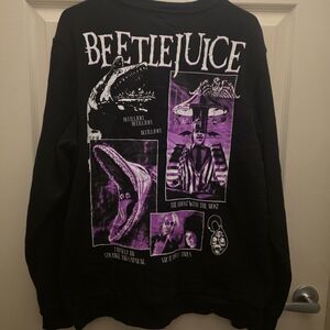 Hybrid Apparel Black and Purple Beetlejuice Sweater